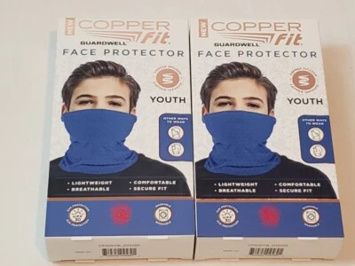 2 Guardwell Copper Fit Face Protector Youth Blue — 第 1/2 张图片