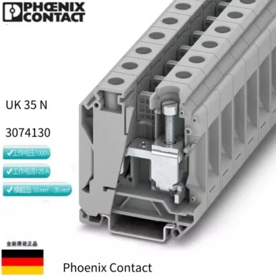50pcs Phoenix Contact Straight-through Terminal Screw Connects 3074130- UK35N - Image 1 of 4