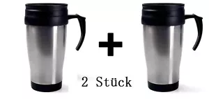 Thermobecher aus Edelstahl Trinkbecher je 400ml -- 2 stück -- - Bild 1 von 5