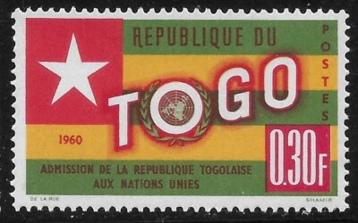 Togo, Sc #386, MNH, 1961, Flags, MLH OG - Image 1 of 2