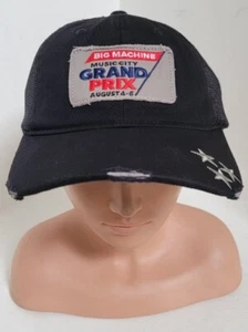 2023 Big Machine Music City Nashville Grand Prix Black Frayed Trucker Hat - Picture 1 of 10