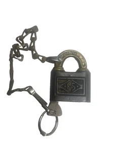 Llave de candado de empuje Fraim-Slaymaker vintage no funciona - Imagen 1 de 4