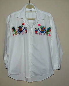 Vintage Casey Coleman Long Sleeve White Gardening Shirt Blouse -Chest 46" - Picture 1 of 6
