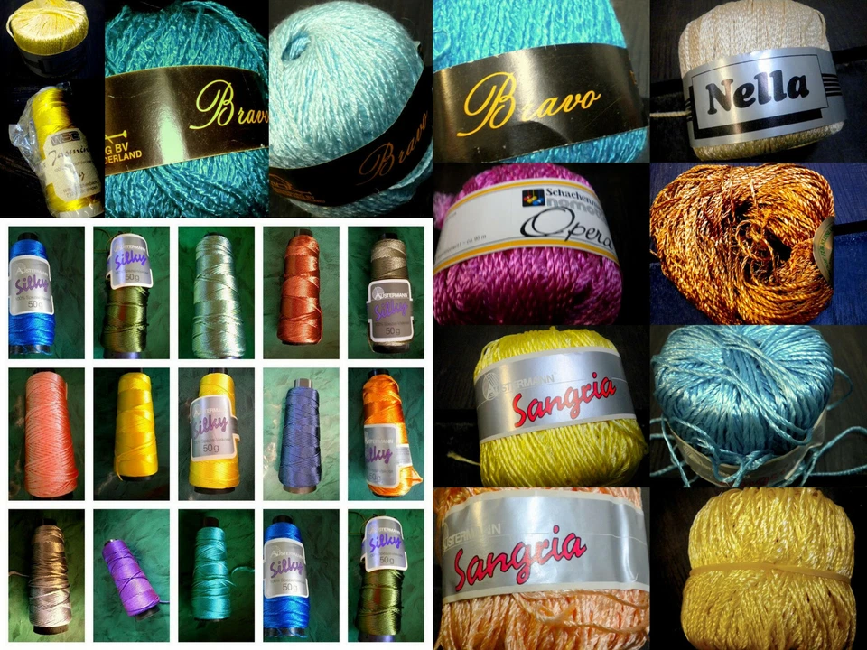 Glanzgarn, 100 % Viskose, Effektgarn, Austermann, Schachenmayr, Sonstige,Vintage - Bild 1 von 1