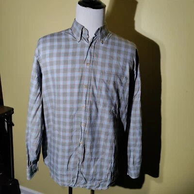 Hickey Freeman Button Down Shirt Long Sleeve Woven in Italy Size L Check Men’s - Image 1 of 4