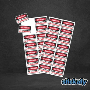 Not To Be Operated By Dickheads Sticker Sheets (x14-28) Danger Funny Prank Decal - Picture 1 of 5
