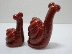 New Brown Snails Salt and Pepper Shakers Never Used Ocean Fish - Picture 1 of 1