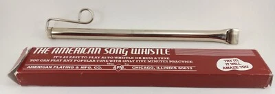 American Plating Nickel Plated Slide Song Whistle 302 with Box - Изображение 1 из 4