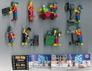 Set 8 Mini Figures Collection Picnic Series Cinema gashapon Type kinder - Picture 1 of 1