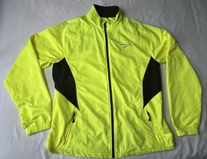 Brooks L Nightlife Essential Run Jacket II Neon Yellow Black High Visibility - Picture 1 of 7