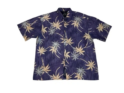 Bamboo Cay Men’s Palm Tree Hawaiian Button Up Shirt Size Large  — 第 1/4 张图片