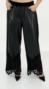 ✨ Divas Öko Lederhose mit Spitzensaum Gr. 20/2 Plus Made In Turkey - Bild 1 von 10