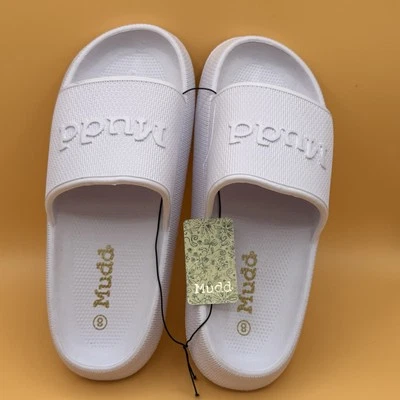Sandalias de playa Mudd para mujer talla 8 blancas ¡NUEVAS con etiquetas súper lindas! Foto 1 de 4