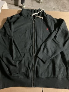 Polo sudadera con capucha negra con cremallera 5xl  - Imagen 1 de 3