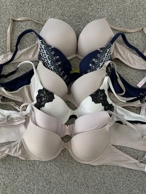 LOTE de 6 Sujetadores Victoria’s Secret 34B Camiseta Body Por Forrado Perfecto Demi Push Up Foto 1 de 4