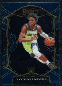 2020-21 Panini Select Anthony Edwards #61 livello concorso vendita al dettaglio blu Rookie RC - Foto 1 di 2