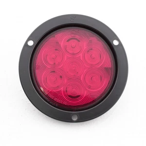 Peterson 824R7 Red Round LED 7-Diode Stop Turn Tail Light Flange Mount - Picture 1 of 5