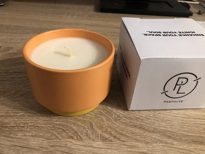 PartyLite 1-Docht Duftwachskeramik *Peach Honey Citronella* NEU & OVP - Bild 1 von 3