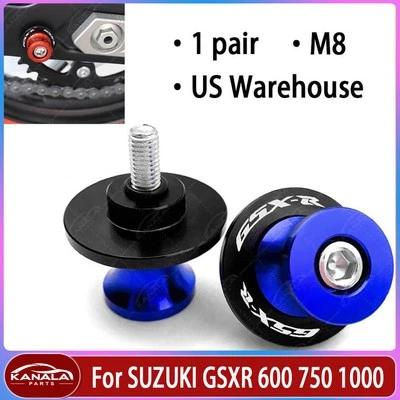 1 Pair For SUZUKI GSXR 600 750 1000 M8 X1.25 Swingarm Spools Sliders Stand Screw - Image 1 of 2