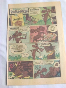 1965 Cheerios Ad Rocky und Bullwinkle mit Bullwinkle einen Baum fällen - Bild 1 von 1