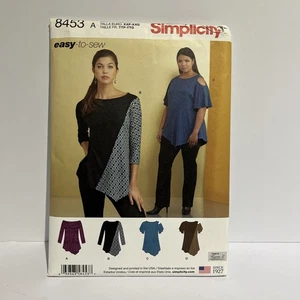 Simplicity 8453 Easy-To-Sew Knit Tops (4 Styles) Misses' XXS-XXL (4-26) Uncut - Picture 1 of 1