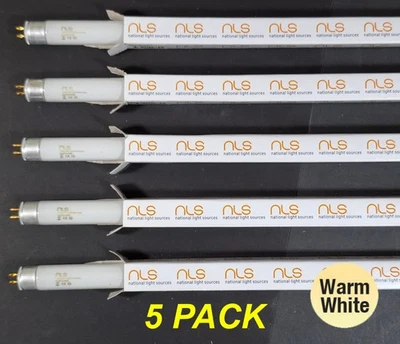 5 x 8W T5 Fluorescent Tubes Lamps 3000K Warm White 300mm FL8T5-WW - Image 1 of 4