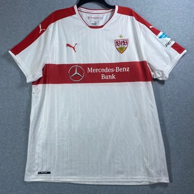 VfB Stuttgart Soccer Jersey Mercedes-Benz Bank Puma Size 3XL WHITE RED - Image 1 of 4
