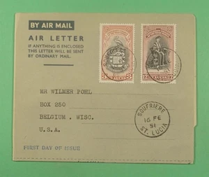DR WHO 1951 ST LUCIA FDC WEST INDIES UNIVERSITY COLLEGE COMBO M53792 - Picture 1 of 2