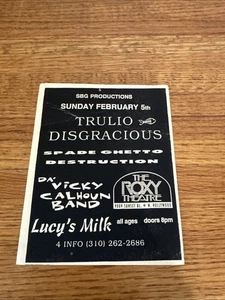 Vintage Trulio Disgracious Spade Ghetto Destruction Concert Show Flyer The Roxy - Picture 1 of 7