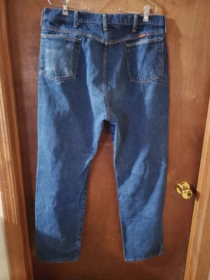 VTG. Rustler Jeans Men's ACTUAL 35x31.5 Relaxed Fit Blue Denim Zip Straight Leg - Image 1 of 4