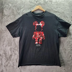 Disney x Neff Mickey Mouse Bearbrick Camo Graphic T-Shirt Black XL Streetwear - Picture 1 of 11