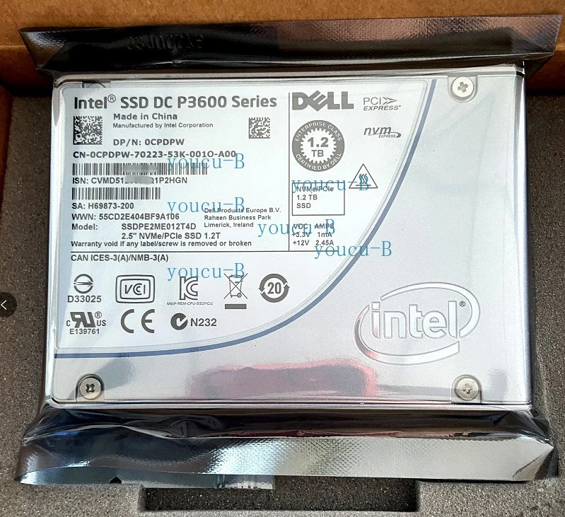 Intel P3600 1.2TB SSD DELL 2.5" PCIe3.0 NVMe U2 SSDPE2ME012T4D Solid State Drive - Image 1 of 1