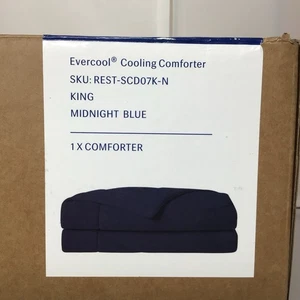 REST® Evercool® Cooling Comforter, King - Midnight Blue / Navy - New - Open Box - Picture 1 of 3