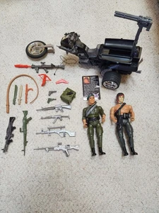 John Rambo & Col. Trautman 1985 Force of Freedom Actionfiguren & Zyklus (defekt) - Bild 1 von 24