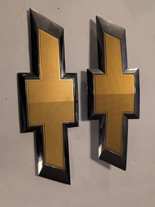 14-18 Silverado Sierra 1500HD Gold/Chrome "Bowtie" Tailgate and grill Emblem GM - Bild 1 von 2