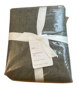 NWT Pottery Barn Pick-Stitch Cotton/Linen Quilted Pillow Sham Loden Euro NEW - Picture 1 of 4