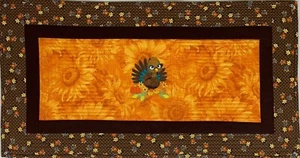 Mighty Turkey in Field of Sunflowers, Quilted and ready to use. - Picture 1 of 2