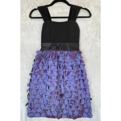 2 Hip By Wrapper Dress Girls Size 12 Purple Black Formal Event Wedding Guest - Image 1 of 4