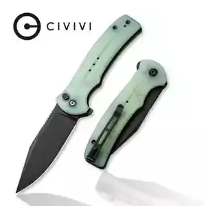 CIVIVI COGENT FLIPPER KNIFE BUTTON LOCK JADE G10 14C28N STAINLESS C20038D-3 - Picture 1 of 7