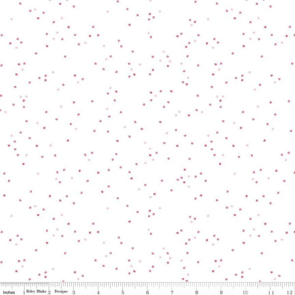 Fat Quarter Riley Blake "Blossom" On White All The Pink Quilt Cotton - Image 1 of 1
