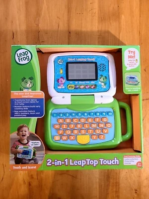 New LeapFrog 2-in-1 LeapTop Touch Laptop & Touch Screen Tablet Green - Image 1 of 4