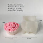 3D Basket Flower Aromatherapy Candle Plaster Soy Soap Wax Candle Silicone Mould