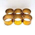 Vintage Brass Napkin Rings Set Of 6 Lot Made In India