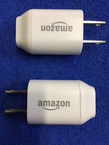 Lot 2  - Amazon Kindle A00810-01/02/03 White 5W USB AC Power Adapter Charger - Picture 1 of 4