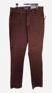 Nwt-NYDJ Women Figure Flattering Skinny Fit Stretch Jean Brown Size 4 Msrp $114 - Picture 1 of 8