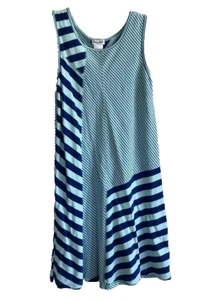 SPLENDID GIRLS STRIPE SUMMER DRESS (AQUA BLUE 10/12)NWT - Picture 1 of 3