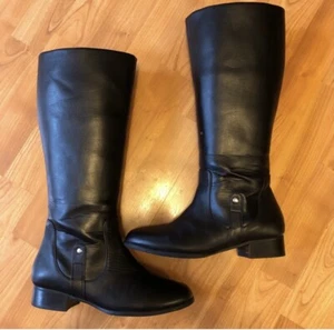 Damenstiefel schwarz Leder 7,5 W - Bild 1 von 5