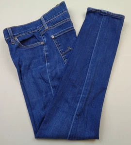 Pantalones de mezclilla para mujer 7 For All Mankind W26 L28.5 Roxanne pierna ajustada azul cremallera mosca - Imagen 1 de 16