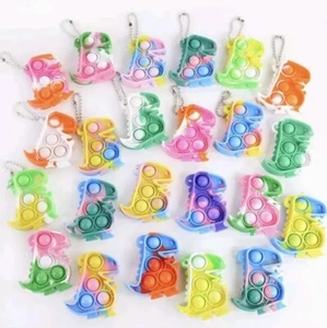 6x Dinosaurio Arco Iris Push Pop it Burbuja Juguete Inquieto Sensorial Alivio del Estrés Autismo - Imagen 1 de 3