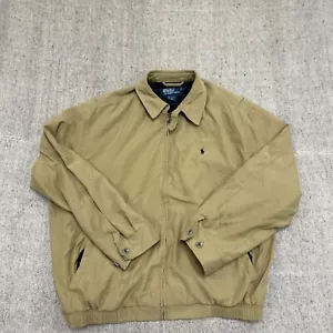Chaqueta De Colección Polo Ralph Lauren Harrington Para Hombre Marrón Medio Años 90 L Cremallera - Imagen 1 de 9